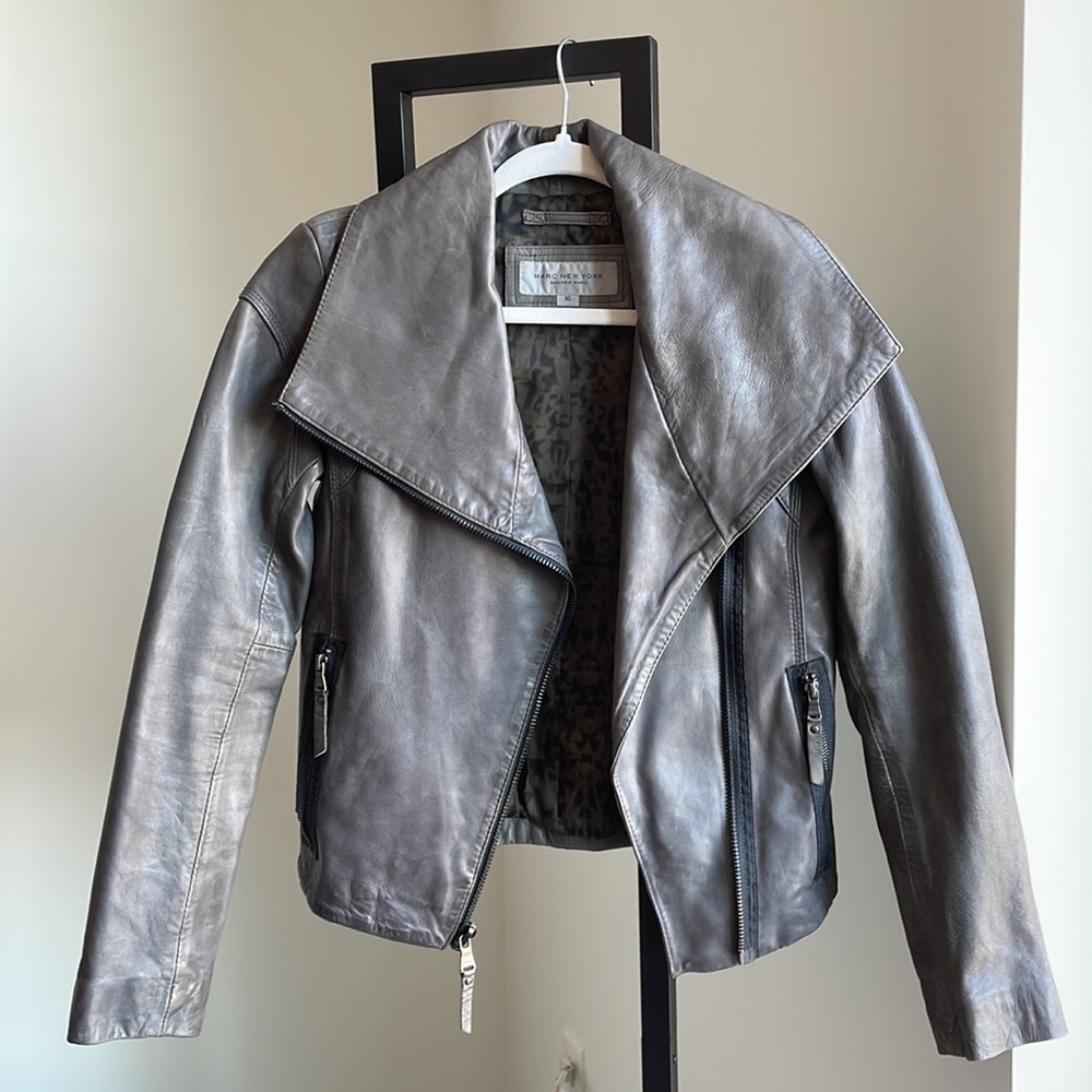 Andrew Marc Marc New York Leather Moto Jacket